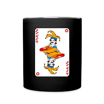 Joker playing card - Full Colour Mug - black - Front