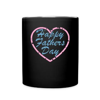 Happy Fathers Day - Tasse einfarbig - Schwarz - Vorne