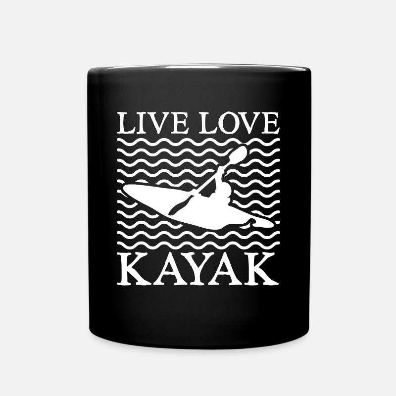 Kayak Kanu Geschenk Shirt - Tasse einfarbig - Schwarz