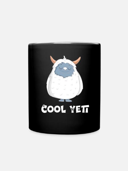 Cool Yeti - Tasse einfarbig - Schwarz