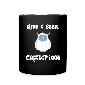 Hide and Seek Yeti - Tasse einfarbig - Schwarz - Vorne