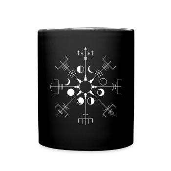 Cadeau de chemise de signe de boussole de runes islandaises - Mug uni - noir - Devant