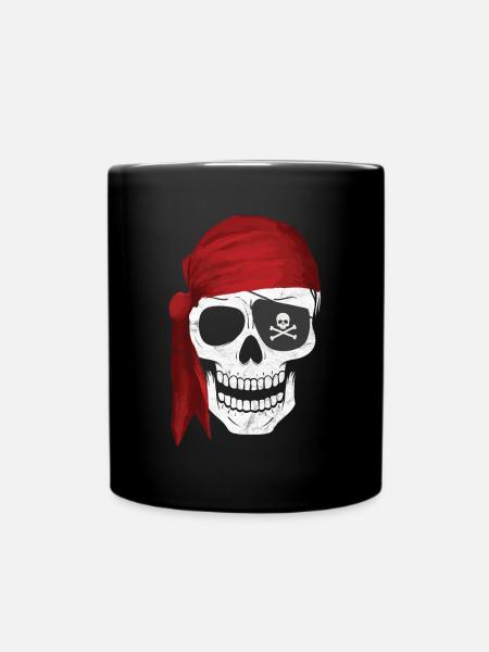 Pirate crâne oeil patch cadeau enfant fils - Mug uni - noir