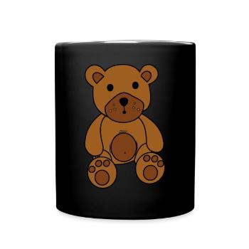 teddybeer - Mok uni - zwart - Voor