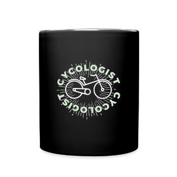 Cycologue vélo fan drôle vélo de route cadeau - Mug uni - noir - Devant