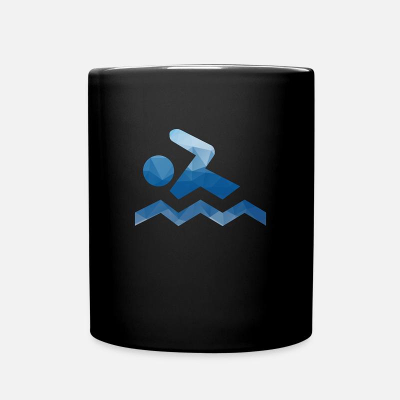 swimmer - Full Colour Mug - black