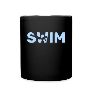 natation - Mug uni - noir - Devant