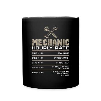 Mechanic Mechanics Repair Vintage Gift - Full Colour Mug - black - Front