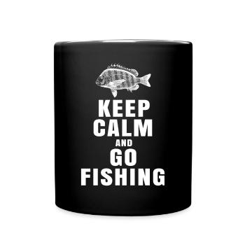 Keep Calm And Go Fishing Shirt Gift - Full Colour Mug - black - Front