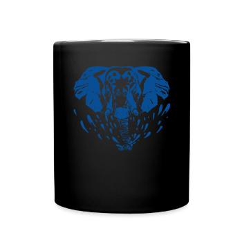 Elefant Wasser Motiv Kreativ - Tasse einfarbig - Schwarz - Vorne