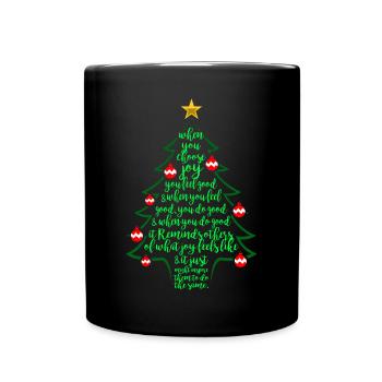 Christmas tree poem - Christmas family - Full Colour Mug - black - Front