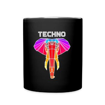 techno elephant - Full Colour Mug - black - Front
