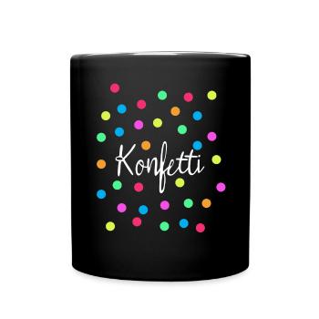 Konfetti - Tasse einfarbig - Schwarz - Vorne