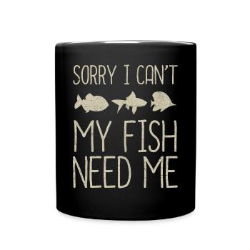 Aquarium - Tasse einfarbig - Schwarz - Vorne
