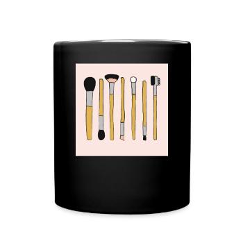 Make-up Artist Pinsel Kosmetik Schminke Beauty - Tasse einfarbig - Schwarz - Vorne
