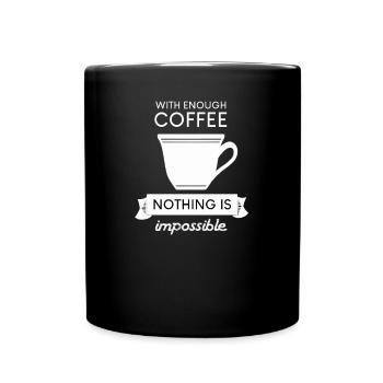 café café - Mug uni - noir - Devant