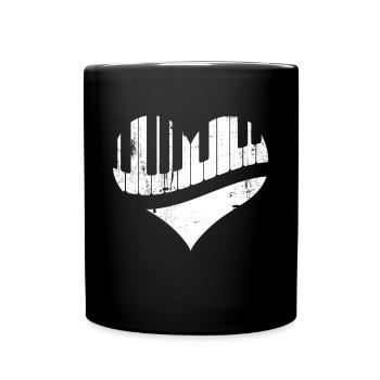 Klavier - Tasse einfarbig - Schwarz - Vorne