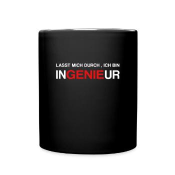 Drôle de sort ingénieur travail genie cadeau - Mug uni - noir - Devant