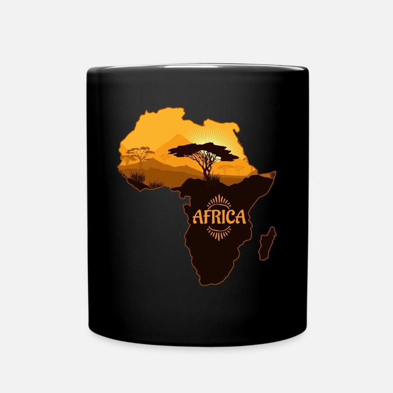 Afrika Kontinent - Tasse einfarbig - Schwarz