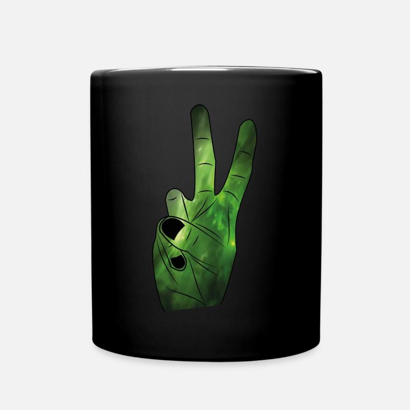 Peacezeichen - Tasse einfarbig - Schwarz