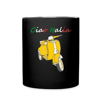 Ciao Italia Italien italienisch Italiener - Tasse einfarbig - Schwarz - Vorne