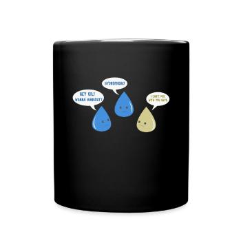 Science Funny Nerdy Water and Oil - Full Colour Mug - black - Front