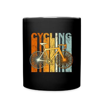 Bike Retro Bike Bicycle Bike BMX MTB Gift - Full Colour Mug - black - Front