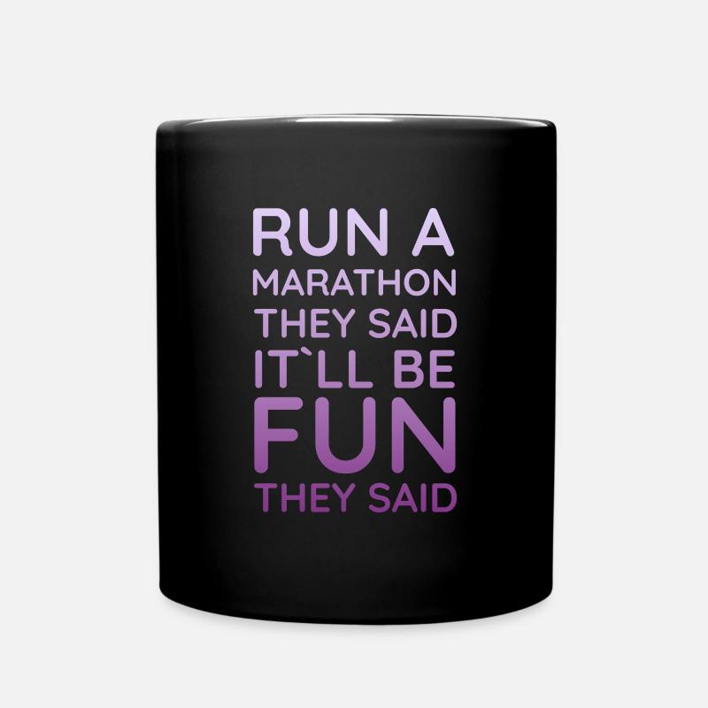 Funny Marathon Shirt - Full Colour Mug - black
