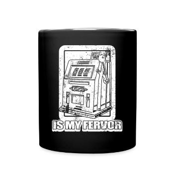 One-armed Bandit Slot Machine Gambling Casino - Full Colour Mug - black - Front