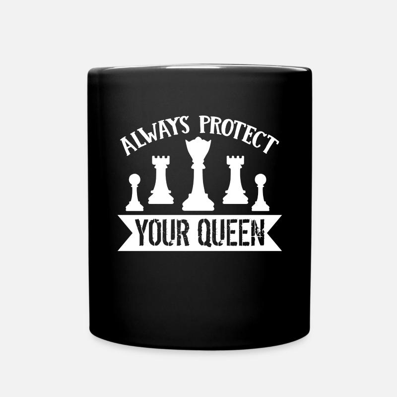 Schach - Tasse einfarbig - Schwarz