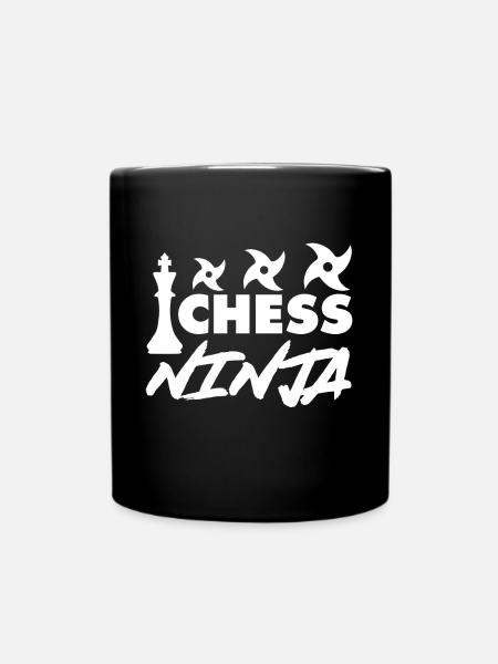 Schach - Tasse einfarbig - Schwarz