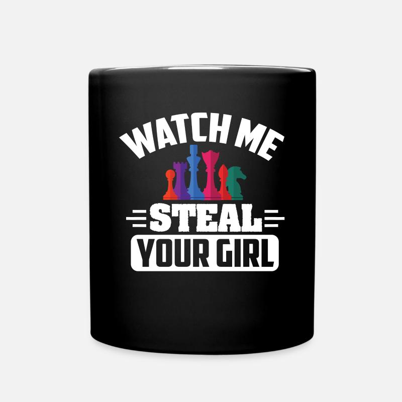 Schach - Tasse einfarbig - Schwarz