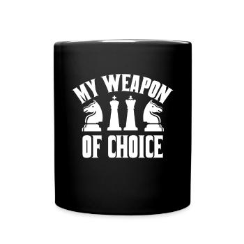 Schach - Tasse einfarbig - Schwarz - Vorne
