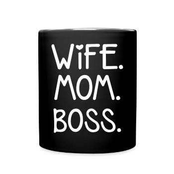 Wife Mom Boss - Mug uni - noir - Devant