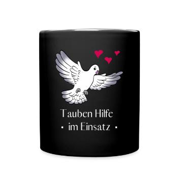 Aide aux pigeons sur le terrain - Mug uni - noir - Devant