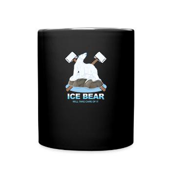 Ice Bear-Polar Bear - Full Colour Mug - black - Front