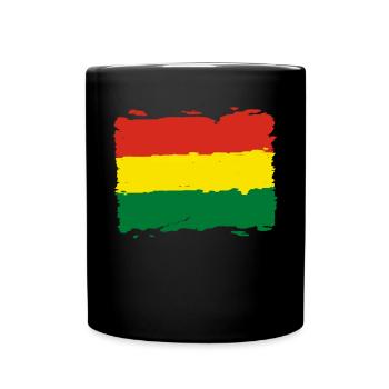 Bolivien Flagge - Tasse einfarbig - Schwarz - Vorne