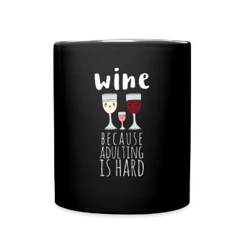 Wine lovers Winegrower Wine tasting Grapevine - Full Colour Mug - black - Front