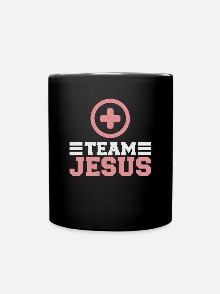 Team Jesus christlich - Tasse einfarbig - Schwarz