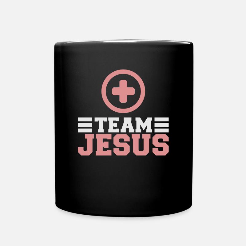 Team Jesus christlich - Tasse einfarbig - Schwarz