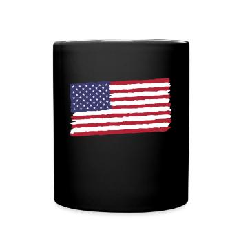 USA flag - Full Colour Mug - black - Front
