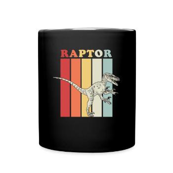 Raptor cadeau rétro - Mug uni - noir - Devant