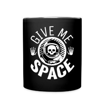 Donnez-moi de l'espace - Espace de distance introverti solitaire - Mug uni - noir - Devant