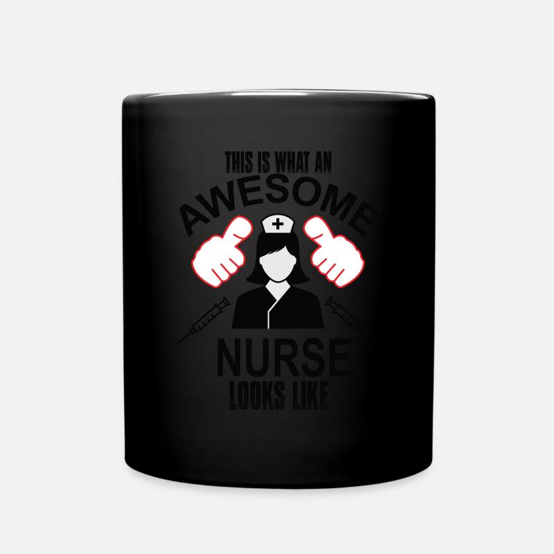 Nurse funny funny super cool gift - Full Colour Mug - black