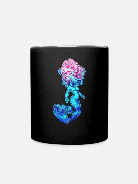 Mermaid mermaid mermaid fairy tale - Full Colour Mug - black