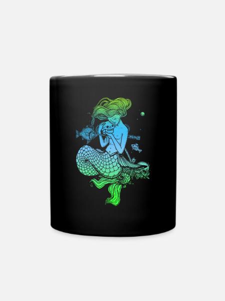 Mermaid mermaid mermaid fairy tale - Full Colour Mug - black