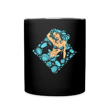 Sirène sirène sirène conte de fées - Mug uni - noir - Devant