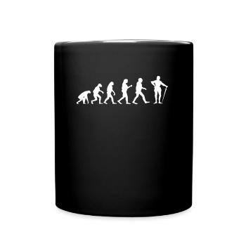 Mittelalter Ritter Evolution - Tasse einfarbig - Schwarz - Vorne