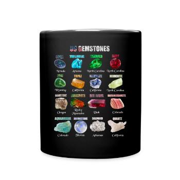 Minerals and gems most important in the USA - Full Colour Mug - black - Front