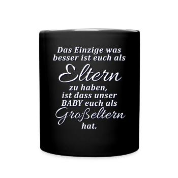 Pregnancy notice for parents - Full Colour Mug - black - Front